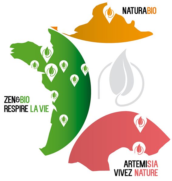 Carte réseau des salons ZEN&BIO