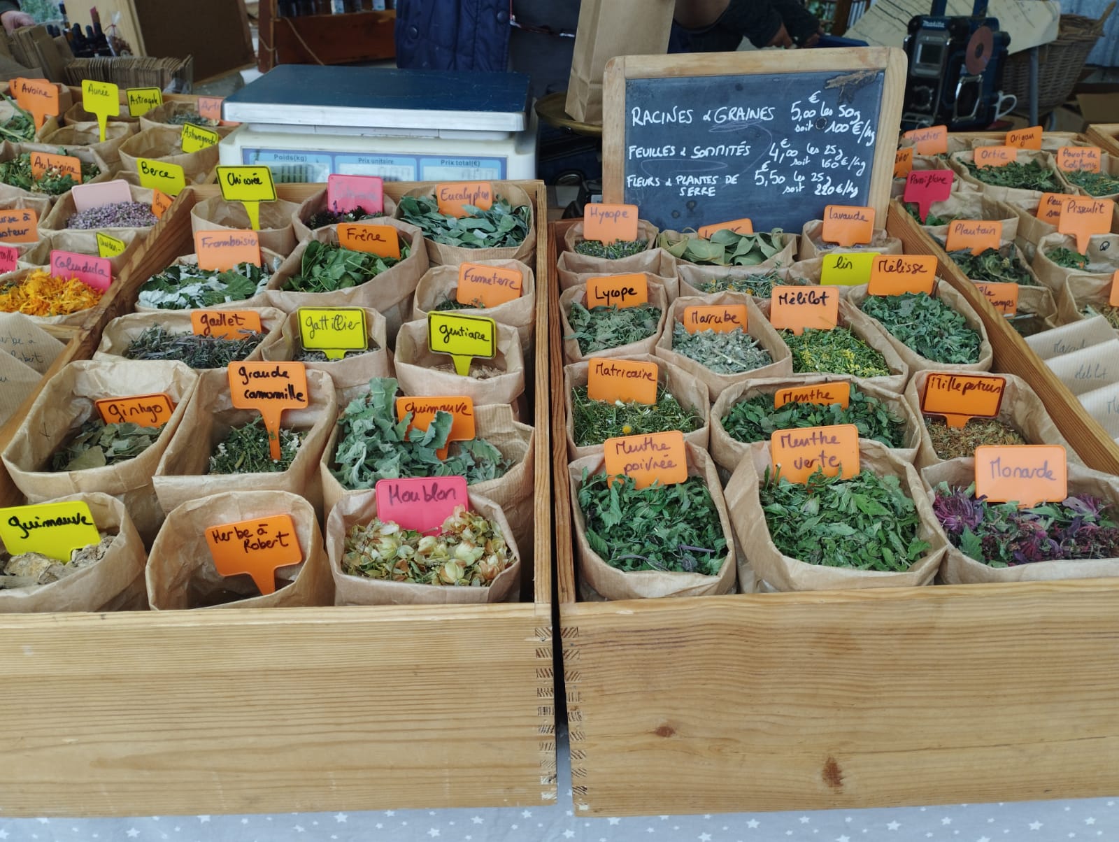 plantes sèches en vrac